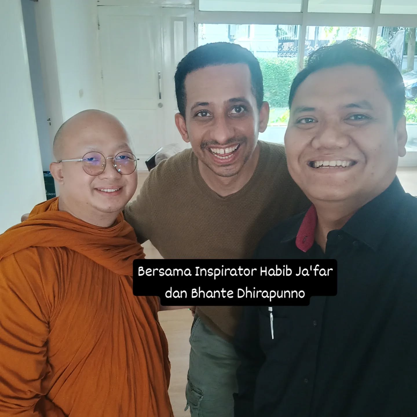 Pertemuan Lintas Iman di Ruang Jedah Nulis Jakarta: Dialog Inspiratif Bhante Dhirapunno, Habib Ja’far, dan Pdt. Boy F. Tampubolon