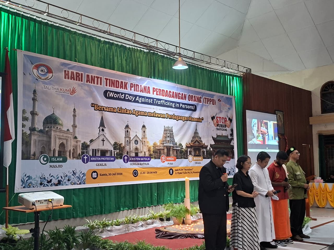 Doa Bersama Lintas Agama Warnai Peringatan Hari Anti TPPO di Pematangsiantar